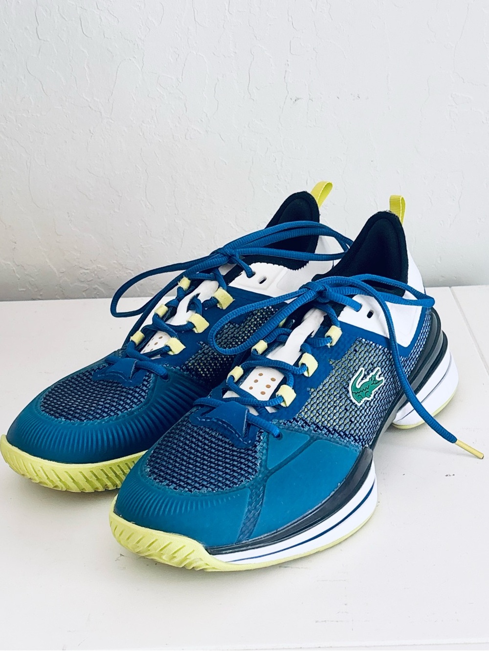 Lacoste Men’s AG-LT21 Ultra Tennis Shoes, Blue White, Sz 10
